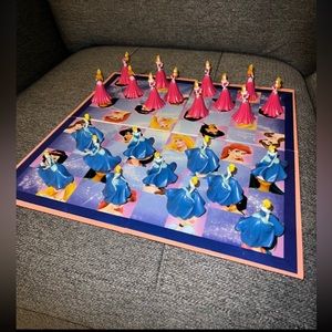 Disney Princess checker board and pieces.